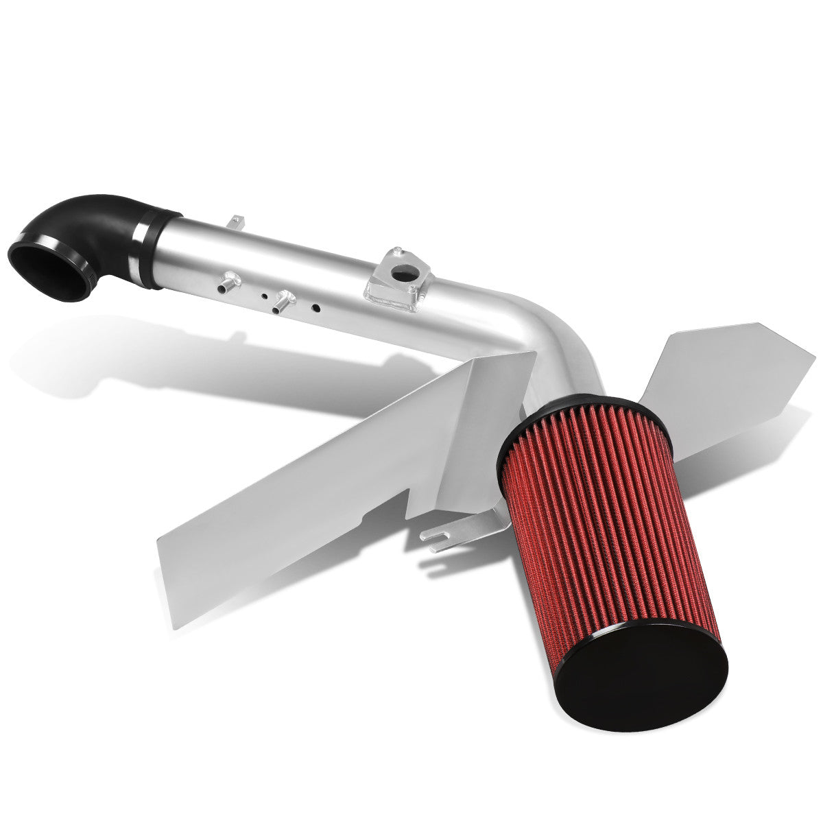 J2 Engineering, 00-03 Toyota Tundra Sequoia 4.7 V8 Aluminum Cold Air Intake w/Heat Shield+Cone Filter