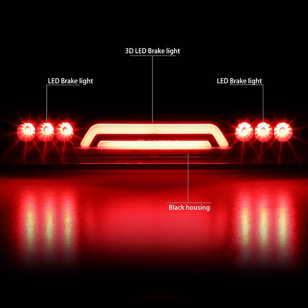 Nuvision Lighting, 00-06 Chevy Suburban 1500 2500 Tahoe Yukon XL LED Bar 3rd Brake Light - Black