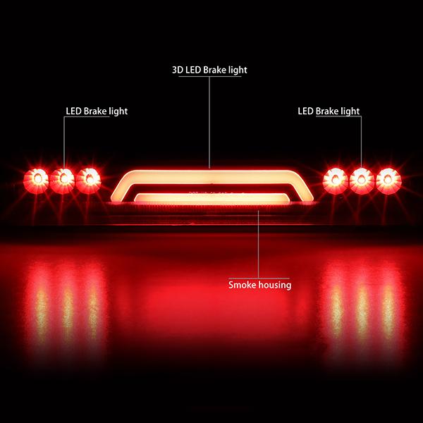 Nuvision Lighting, 00-06 Chevy Suburban 1500 2500 Tahoe Yukon XL LED Bar 3rd Brake Light - Tinted