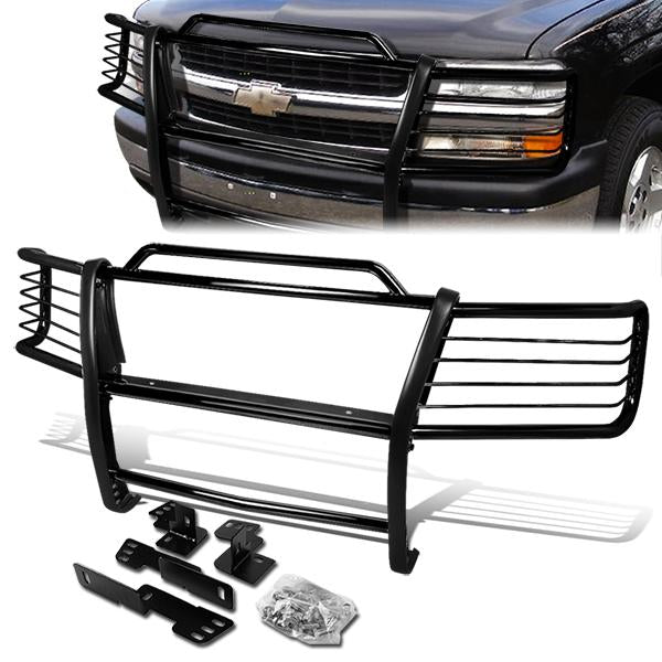 CAAP, 00-06 Chevy Suburban Tahoe 99-02 Silverado Brush Grille Guard - Steel - Black