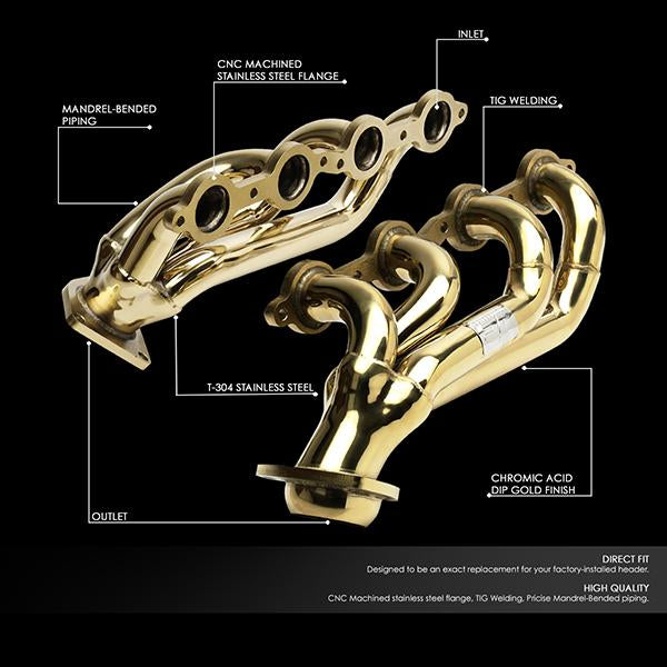 J2 Engineering, 00-16 Chevy Silverado GMC Sierra 4.8/5.3/6.0/6.2L Exhaust Header - Stainless Steel