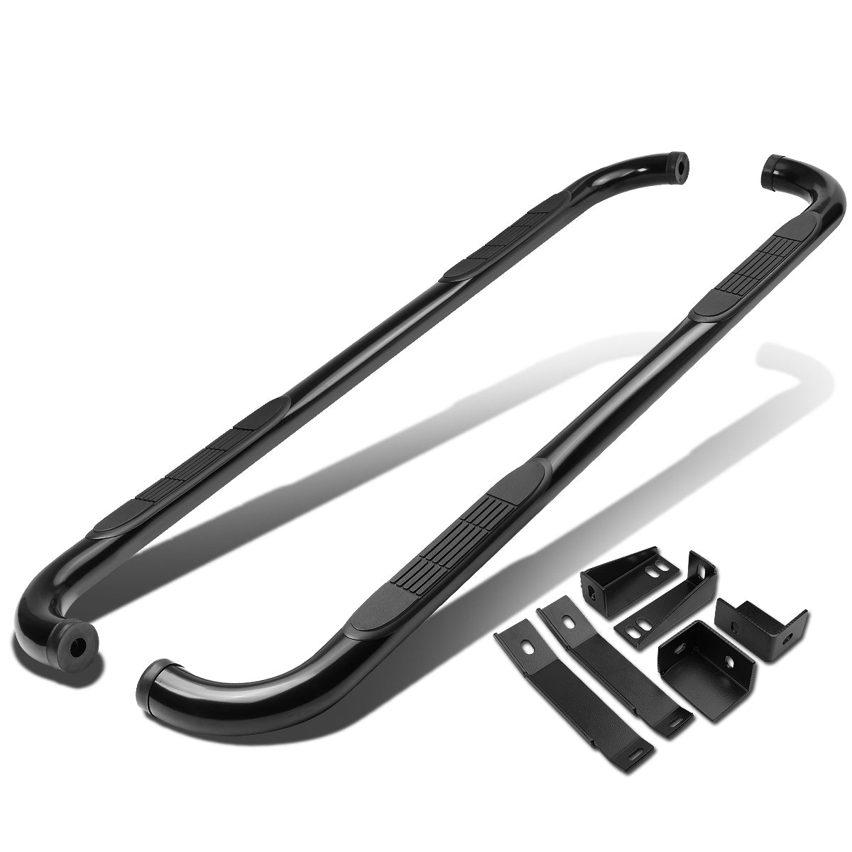 CAAP, 00-19 Chevy Silverado GMC Sierra Crew Cab 3"OD Side Step Nerf Bar - Powder Coated Steel