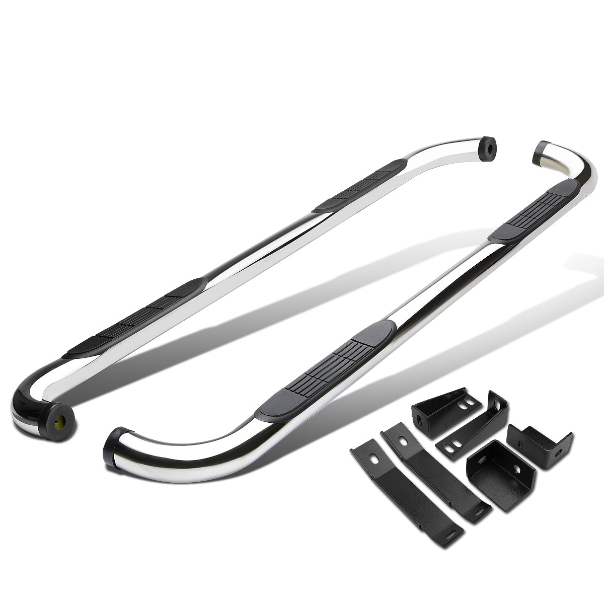 CAAP, 00-19 Chevy Silverado GMC Sierra Crew Cab 3"OD Side Step Nerf Bar - Stainless Steel