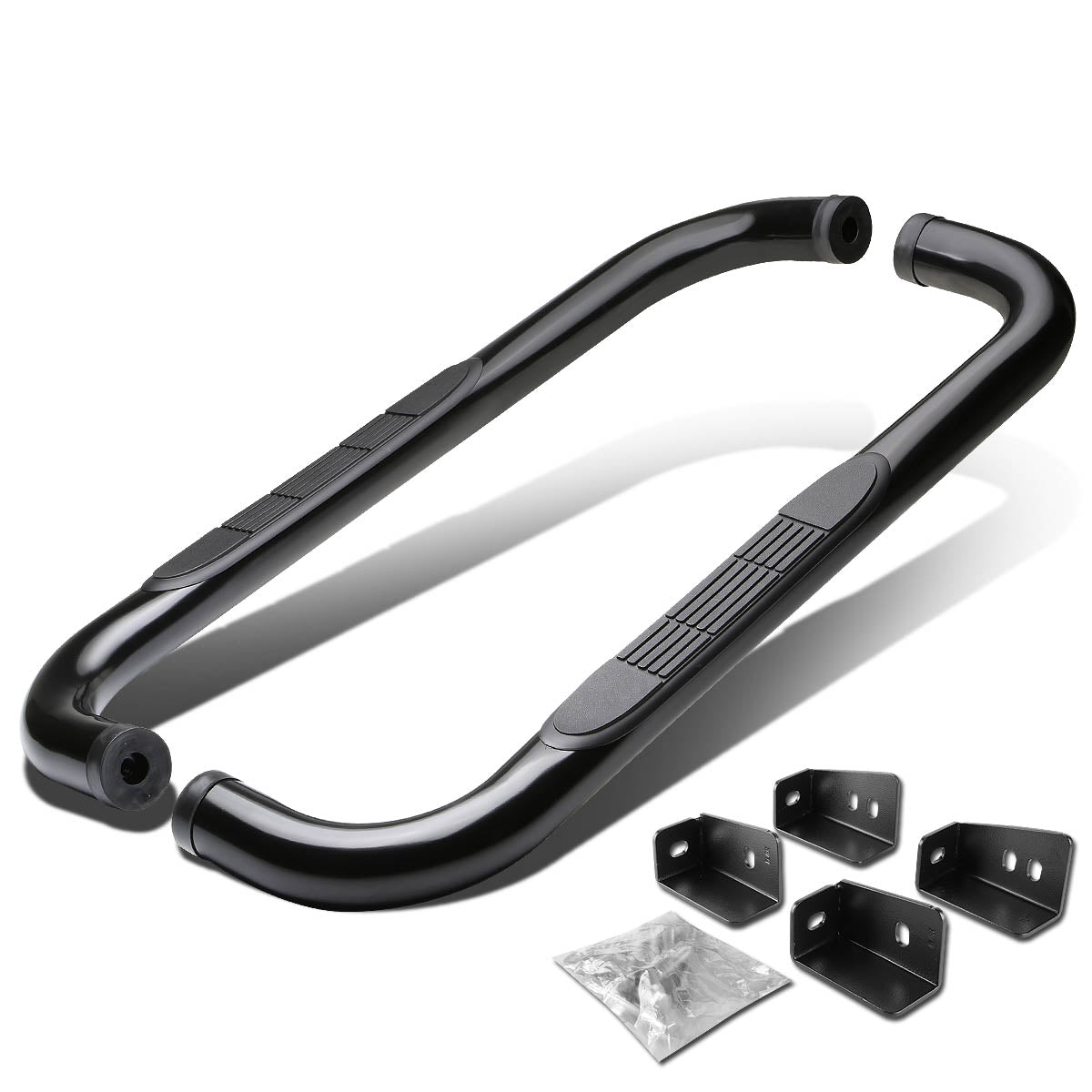 CAAP, 00-19 Chevy Silverado GMC Sierra Standard Cab 3"OD Side Step Nerf Bar - Steel - Black