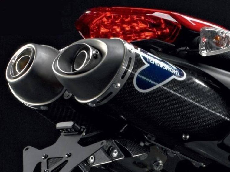 Termignoni, 004CO - TERMIGNONI Ducati Hypermotard 1100/796 Carbon Dual Slip-on Exhaust (EU homologated)