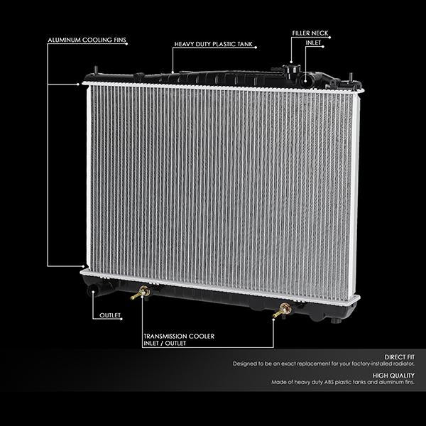 CAAP, 01-04 Nissan Pathfinder Infiniti QX4 AT Aluminum Radiator - 2459