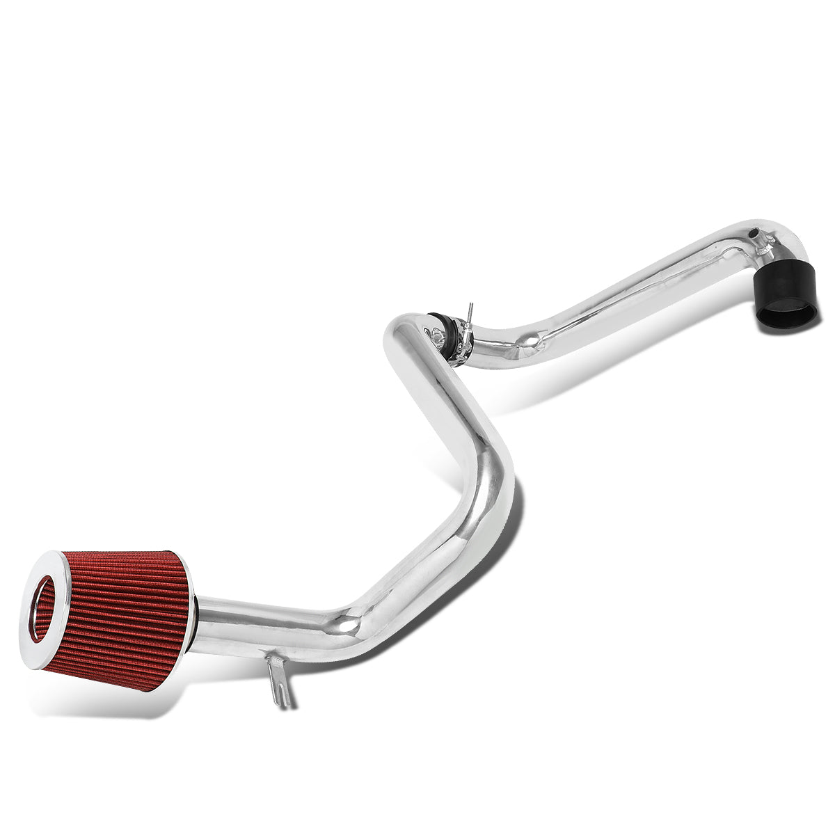 J2 Engineering, 01-05 Honda Civic 1.7L Aluminum Cold Air Intake w/Red Cone Filter