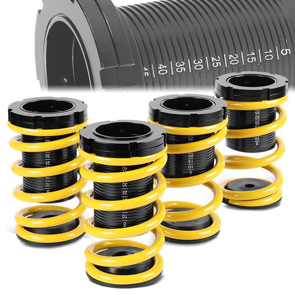 J2 Engineering, 01-05 Honda Civic Coupe/Sedan Aluminum Sleeve Coilover Springs - Adjustable