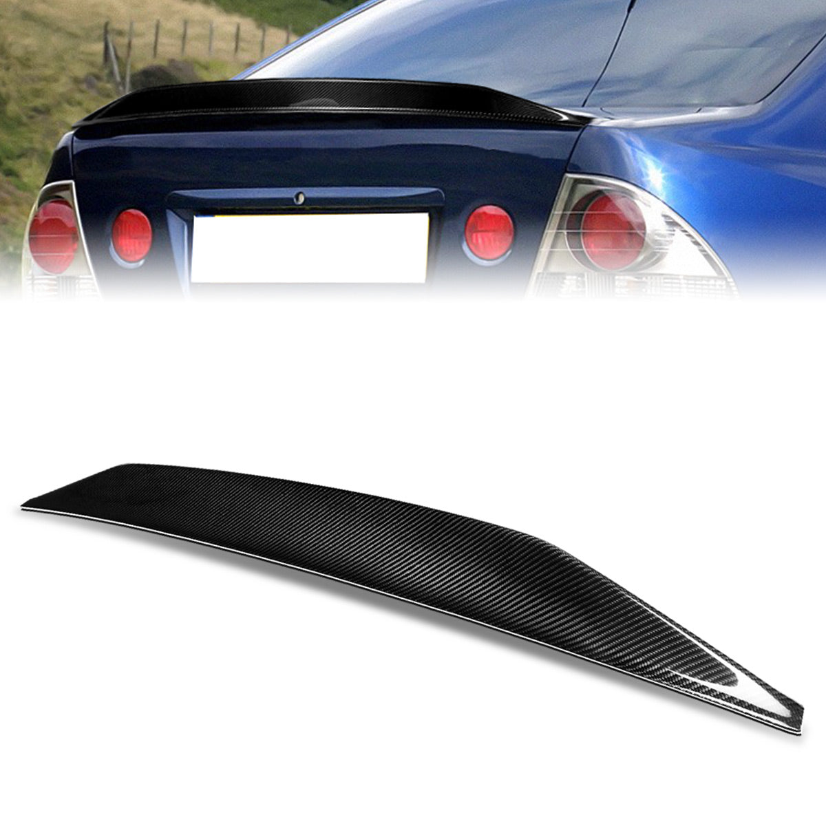 Stay Tuned Performance, 01-05 Lexus IS300 Sedan VIP-Style Rear Trunk Lid Spoiler - Carbon Fiber