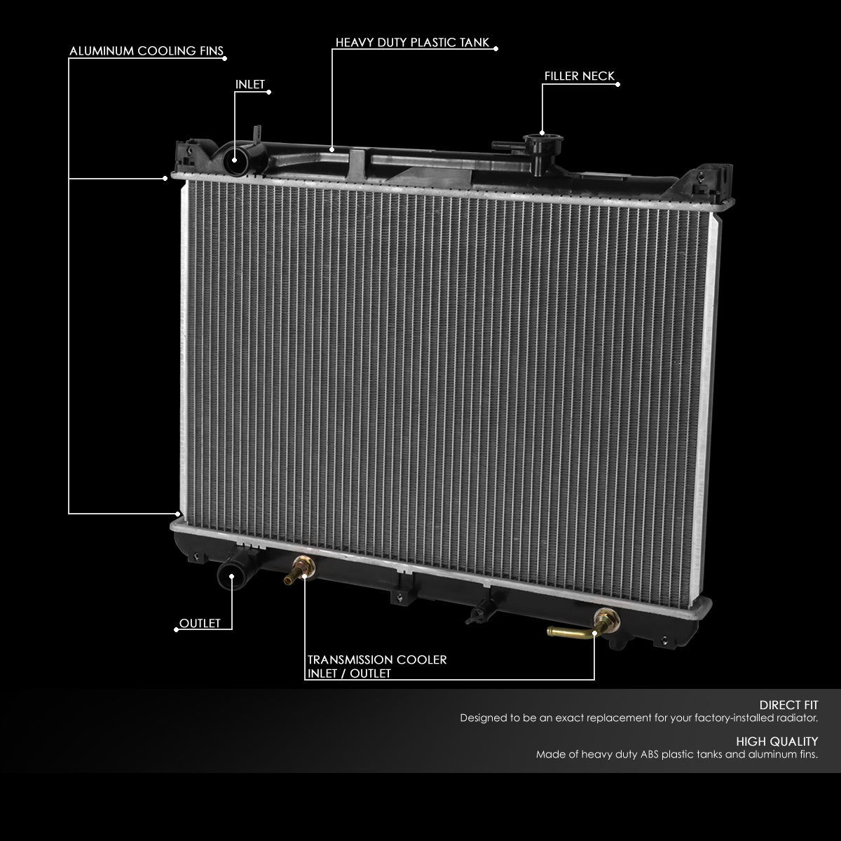 CAAP, 01-05 Suzuki Grand Vitara 02-03 XL-7 AT MT Aluminum Radiator - 2430