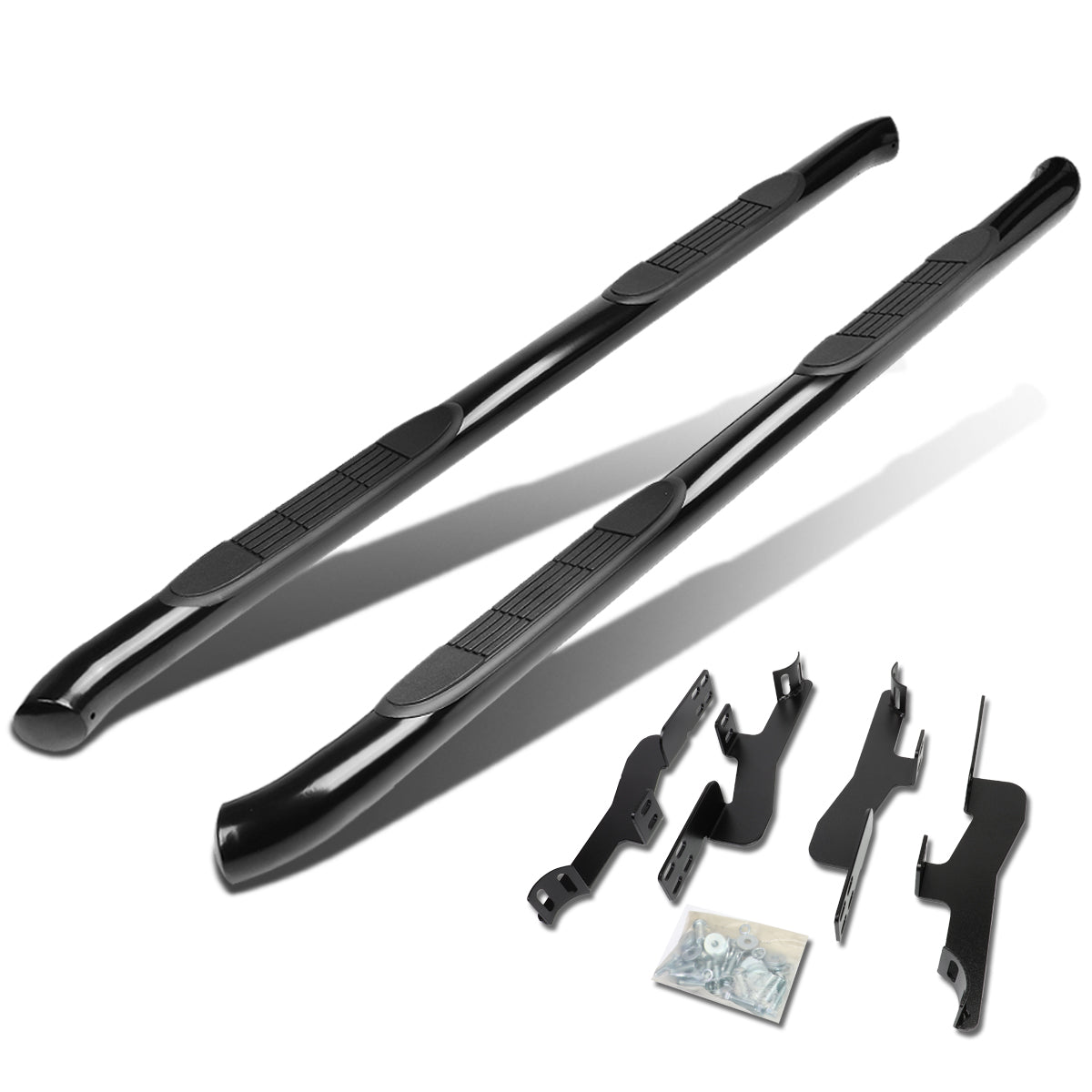 CAAP, 01-06 Acura MDX 03-08 Honda Pilot 3"OD Side Step Nerf Bar - Black Powder Coated Steel