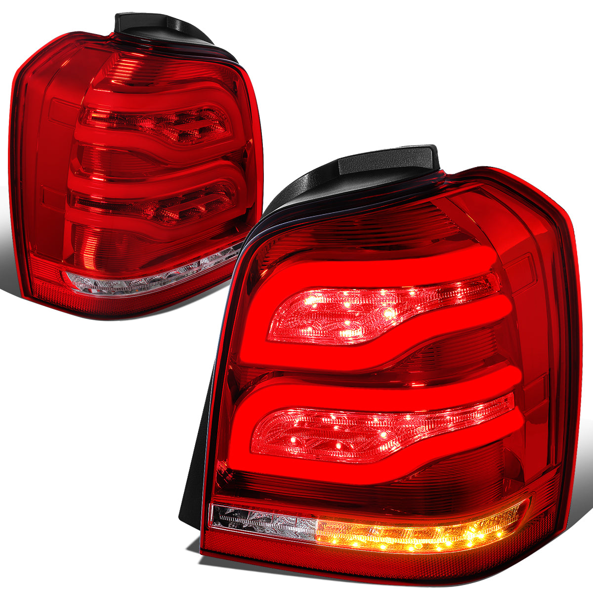 Nuvision Lighting, 01-07 Toyota Highlander Base/Limited/Sport LED Tube Bar Rear Brake Tail Lights