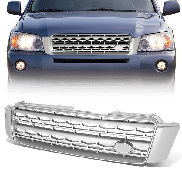 CAAP, 01-07 Toyota Highlander Front Grille - Honeycomb Mesh Style - Silver