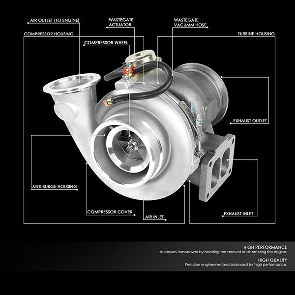 J2 Engineering, 01-09 GMC Sierra 3500 HD Chevy Kodiak C6500 Ford F750 Series T4 Turbocharger