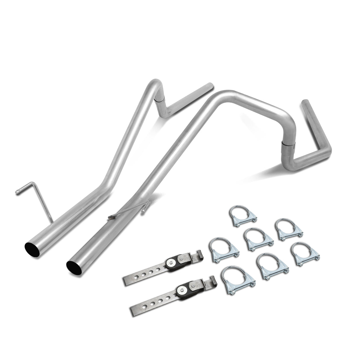 J2 Engineering, 02-05 Dodge Ram 1500 2500 3.7L 4.7L 5.9L Crew/Standard Cab 2.25 in. OD Muffler-Back Exhaust Tail Pipe