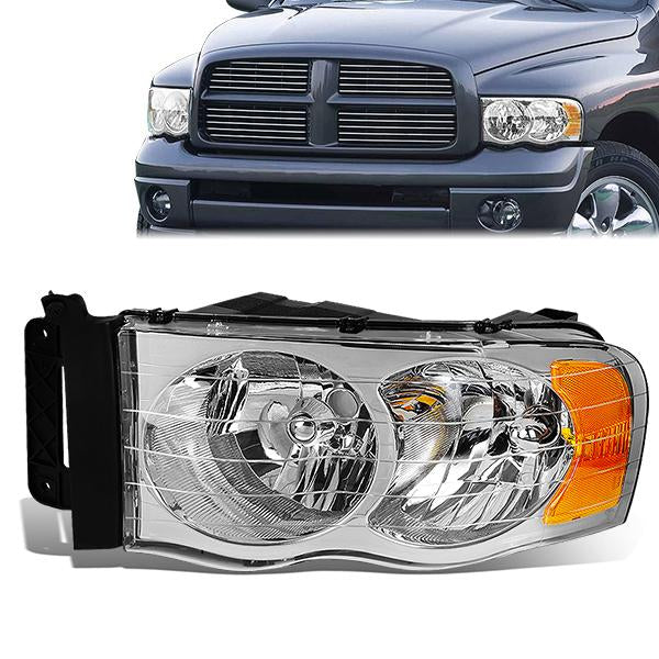 Nuvision Lighting, 02-05 Dodge Ram 1500 2500 3500 Left/Driver Side Headlight - Factory Style - CH2502135