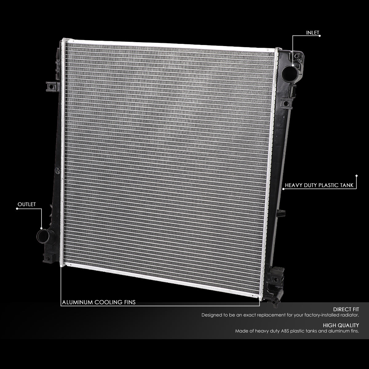 CAAP, 02-05 Ford Explorer Mercury Mountaineer w/o TOC Aluminum Radiator - 2342