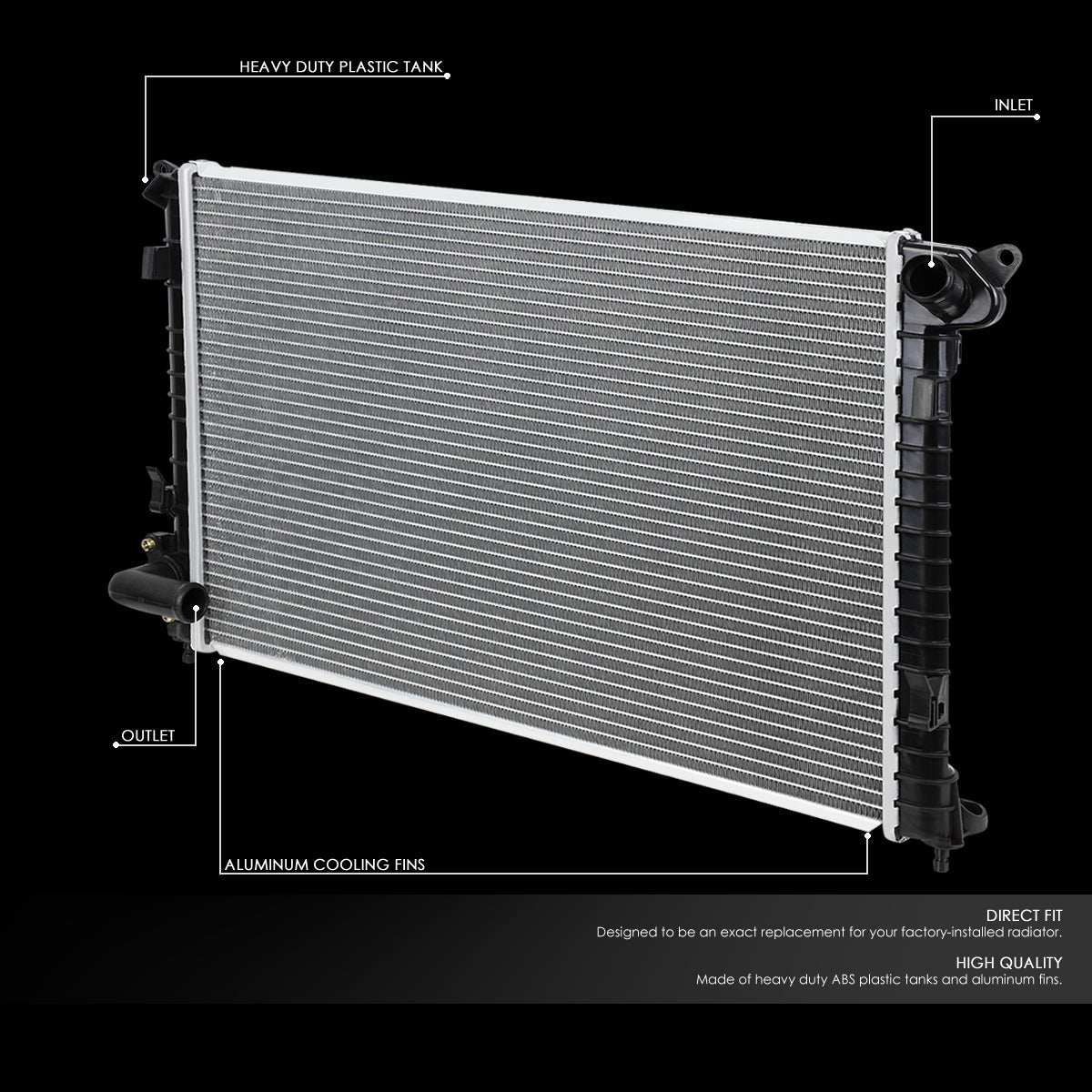 CAAP, 02-06 Mini Cooper Non-Supercharged AT MT Aluminum Radiator - 2747