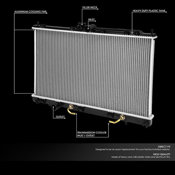 CAAP, 02-07 Mitsubishi Lancer 2.0L 2.4L AT MT Aluminum Radiator - 2448