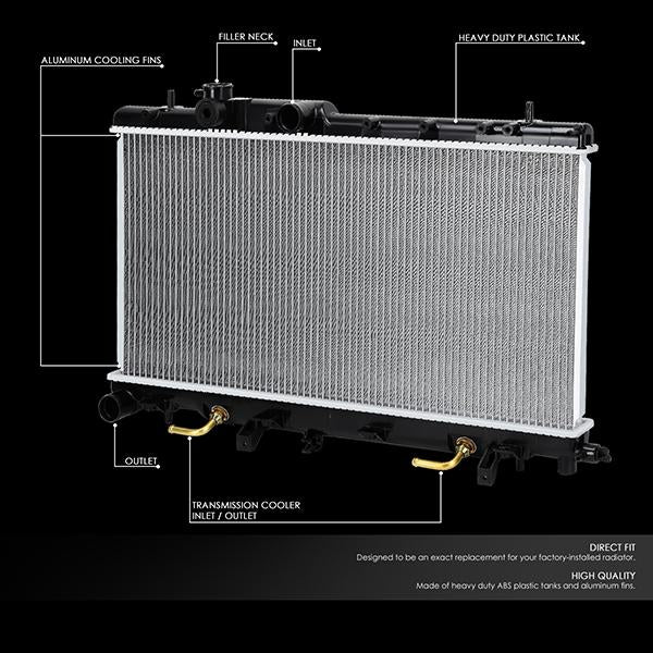 CAAP, 02-07 Subaru Impreza 05-06 Saab 9-2X 2.5L AT MT Aluminum Radiator - 2703