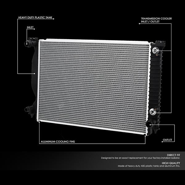 CAAP, 02-08 Audi A4 Quattro A6 3.0L 3.2L AT MT Aluminum Radiator - 2590