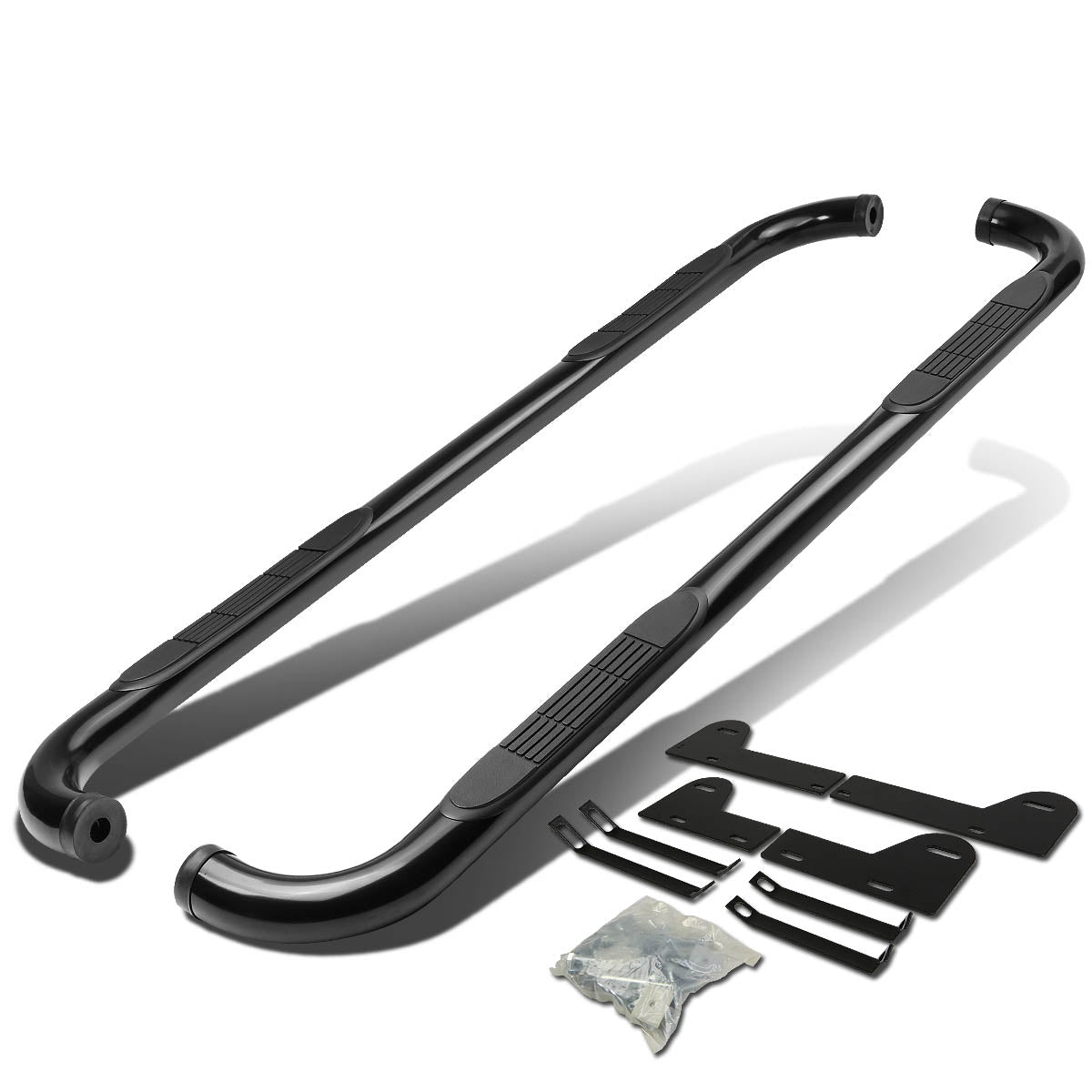 CAAP, 02-08 Dodge Ram 1500 2500 3500 Quad/Crew Cab 3"OD Side Step Nerf Bar - Powder Coated Steel