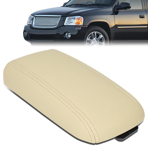 CAAP, 02-09 Chevy Trailblazer GMC Envoy Leather Center Console Lid w/Switch - Tan