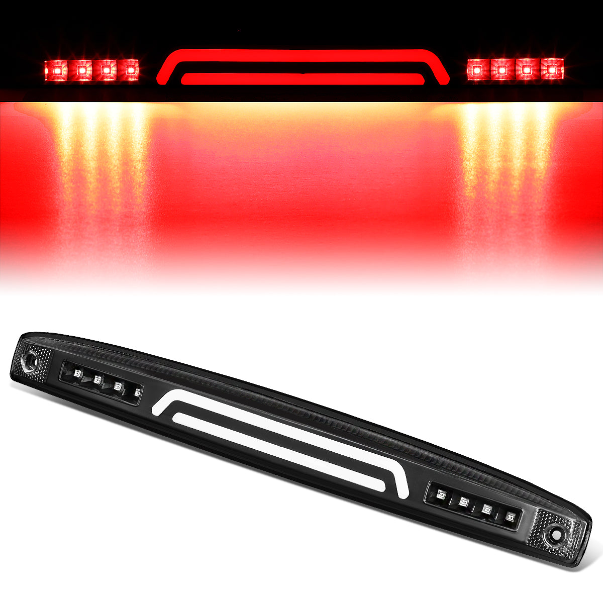 Nuvision Lighting, 03-06 Dodge Ram 2500 3500 LED Bar Rear Center Tailgate Light - Black Housing