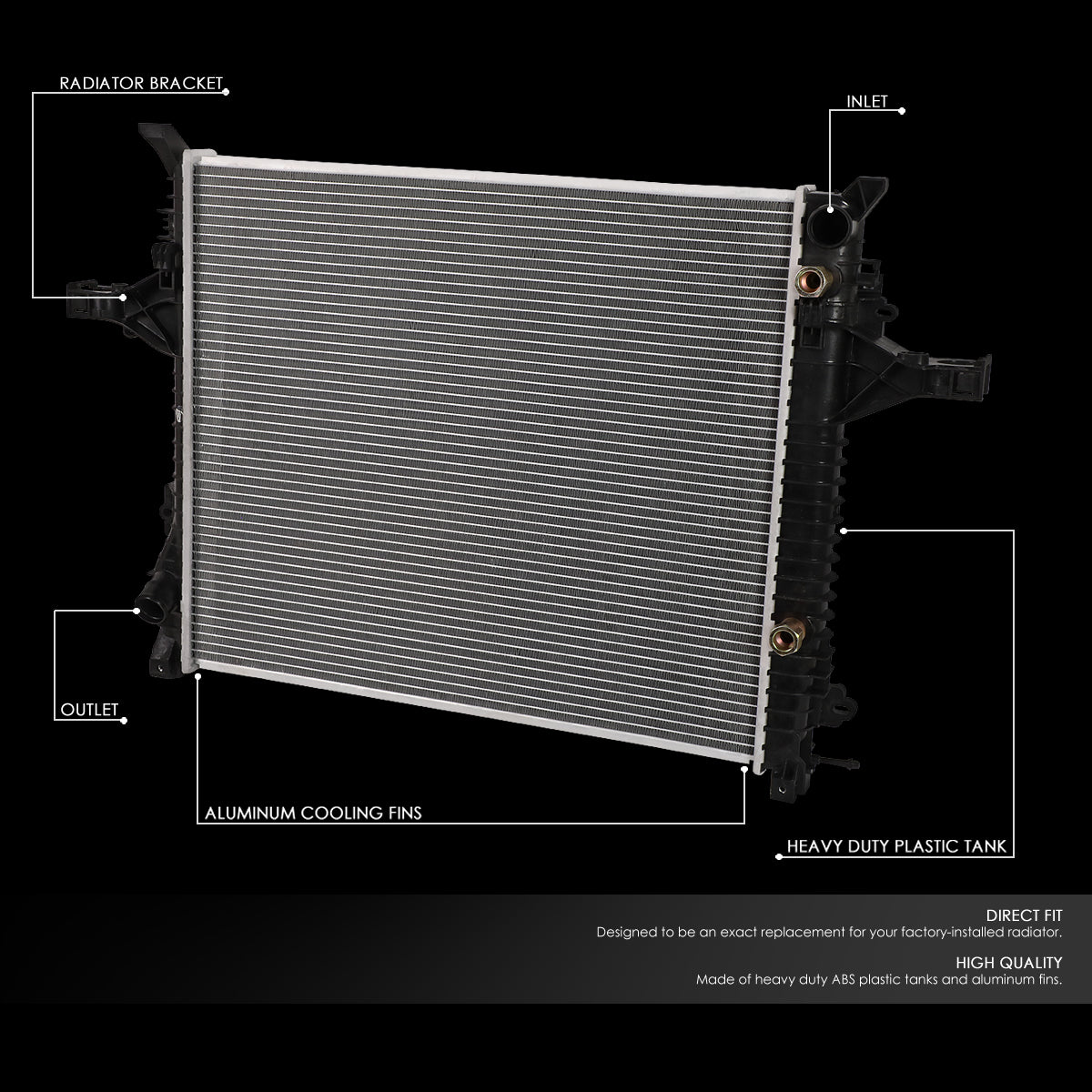 CAAP, 03-14 Volvo XC90 2011 S80 3.2L AT Aluminum Radiator - 2878