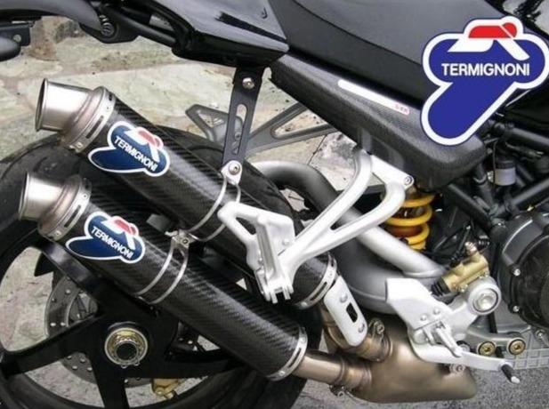 Termignoni, 032CR - TERMIGNONI Ducati Monster S4R/S4RS (07/08) Carbon Dual Slip-on Exhaust (EU homologated)