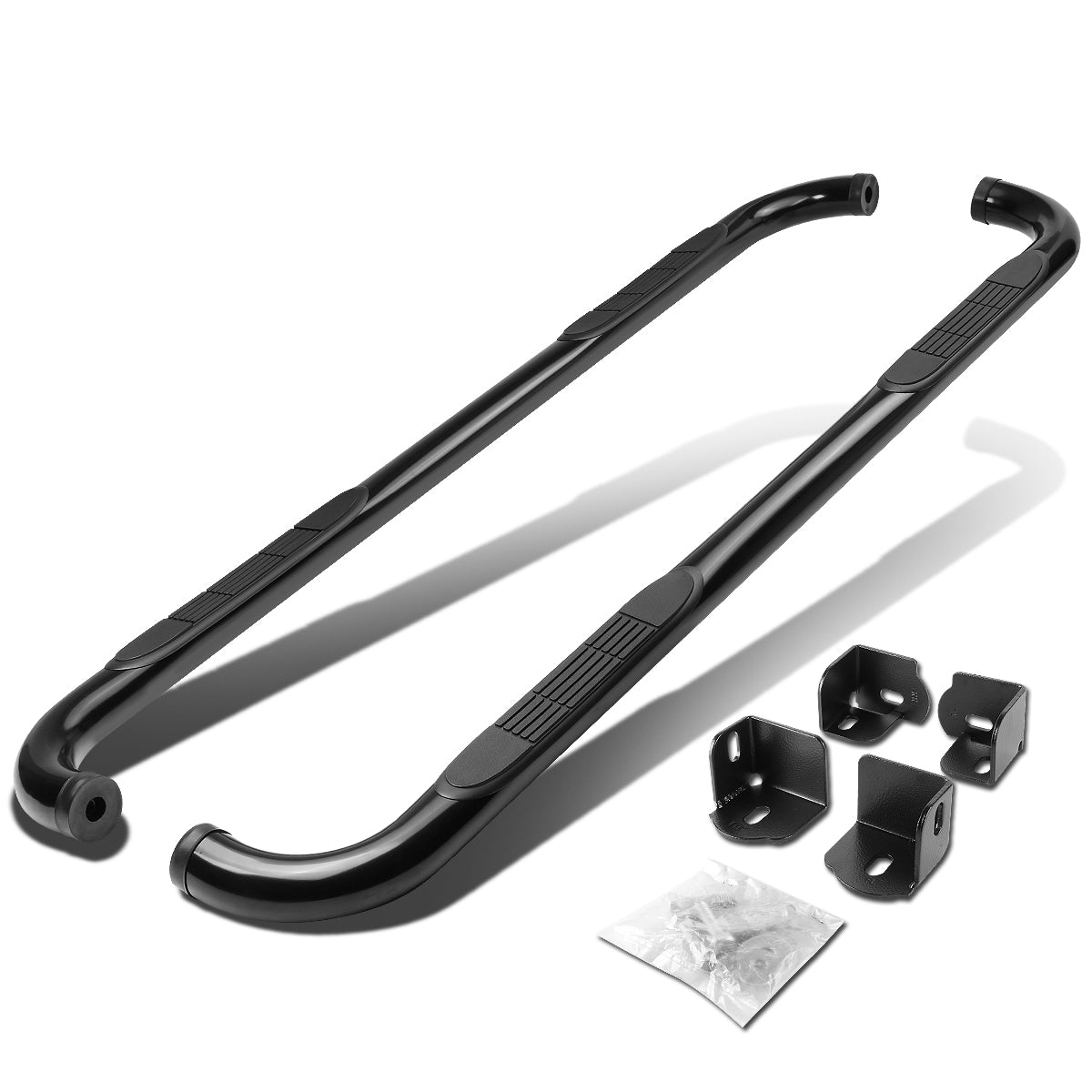 CAAP, 04-12 Chevy Colorado GMC Canyon Extended Cab 3"OD Side Step Nerf Bar - Steel - Black