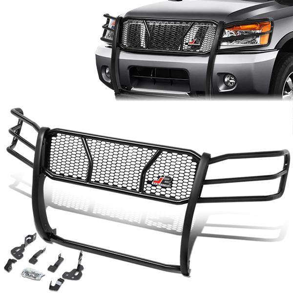 J2 Engineering, 04-15 Nissan Titan Brush Grille Guard - Moneycomb Mesh