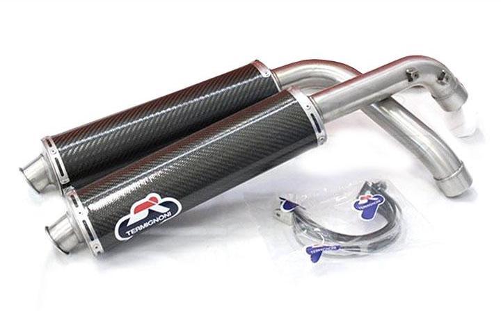 Termignoni, 042CR - TERMIGNONI Ducati Superbike 916/748/996/998 Carbon Dual Slip-on Exhaust (racing)