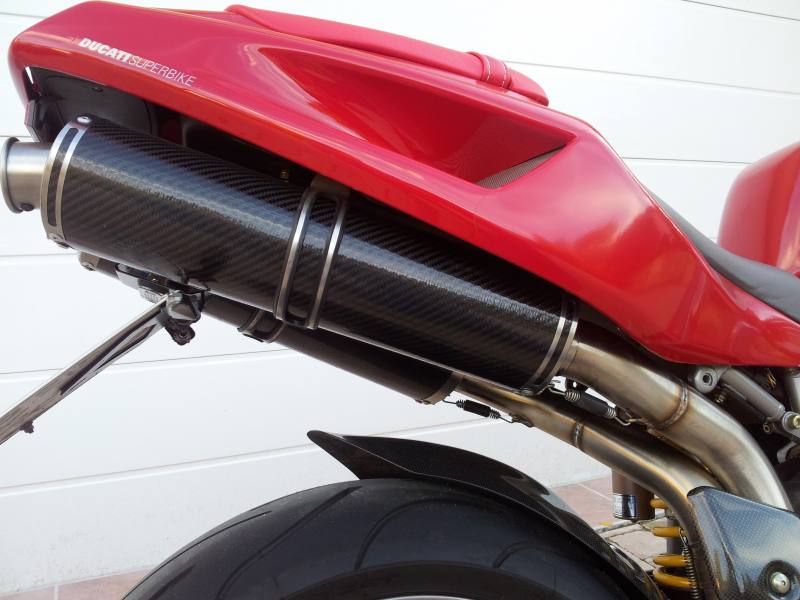 Termignoni, 042CR - TERMIGNONI Ducati Superbike 916/748/996/998 Carbon Dual Slip-on Exhaust (racing)