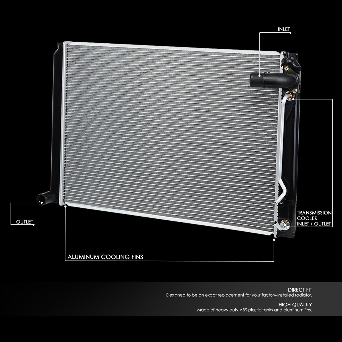 CAAP, 05-06 Toyota Sienna Aluminum Radiator - 2925