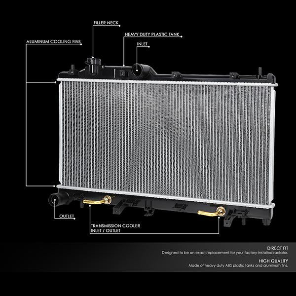 CAAP, 05-17 Subaru Outback Legacy 08-16 Impreza AT MT Aluminum Radiator - 13092