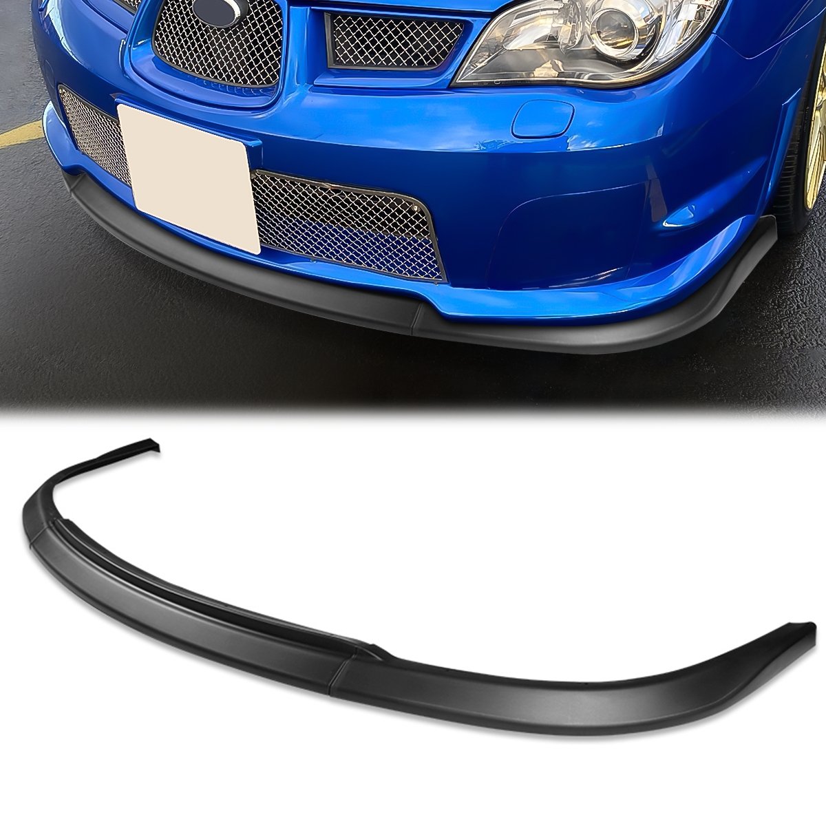 Stay Tuned Performance, 06-07 Subaru Impreza WRX STI Front Bumper Lip - 3 Pieces CS2 Style [Matte Black]