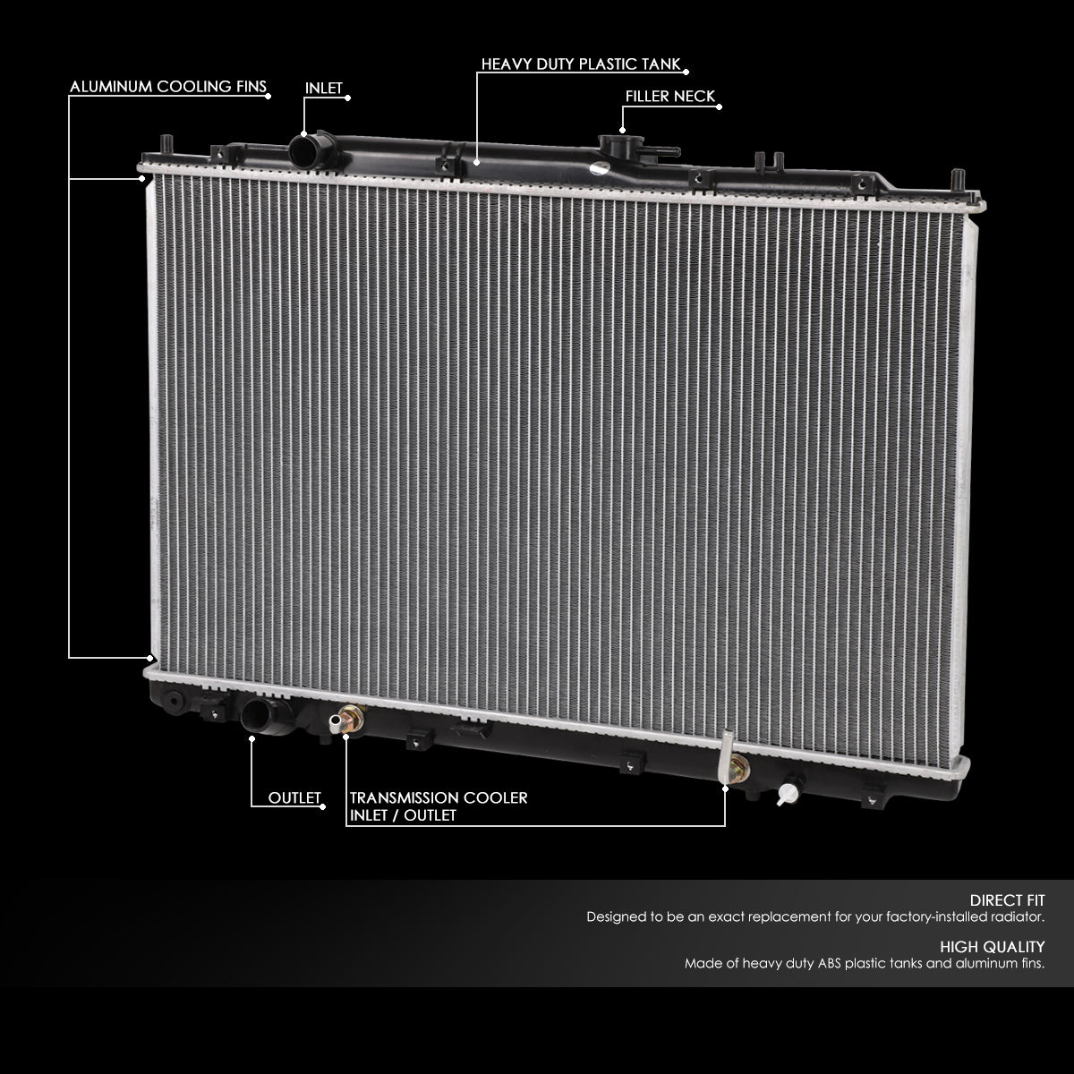 CAAP, 06-08 Honda Pilot AT Aluminum Radiator - 2956