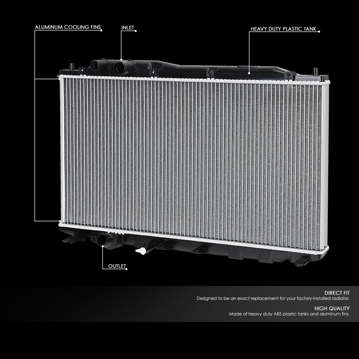 CAAP, 06-11 Honda Civic 1.8L AT MT Aluminum Radiator - 2922