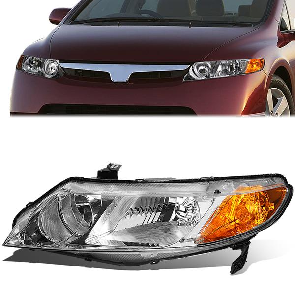 Nuvision Lighting, 06-11 Honda Civic Sedan Left/Driver Side Headlight - Factory Style - HO2520110