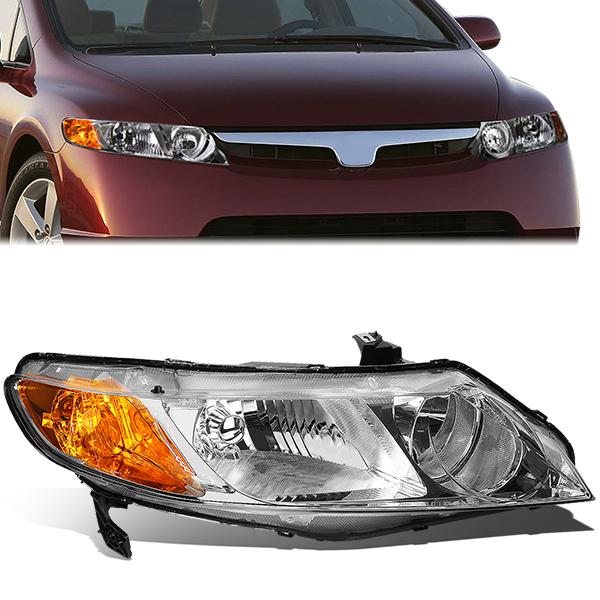 Nuvision Lighting, 06-11 Honda Civic Sedan Right/Passenger Side Headlight -Factory Style - HO2521110