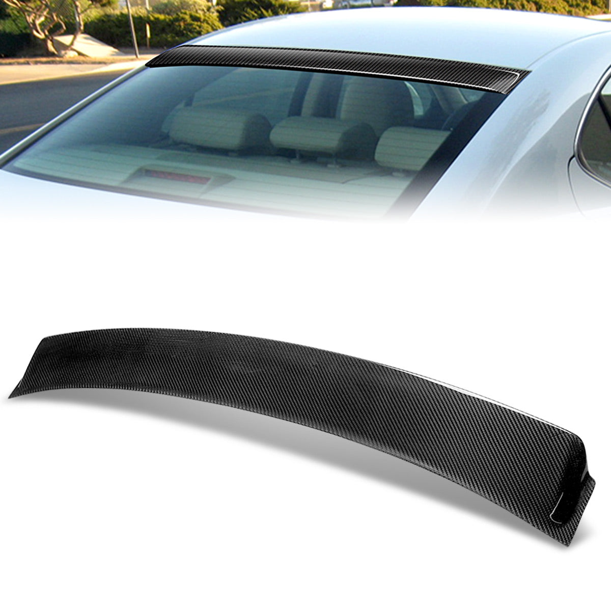 Stay Tuned Performance, 06-13 Lexus IS250 / IS350 / 08-14 IS-F Sedan Rear Window Roof Spoiler - Carbon Fiber