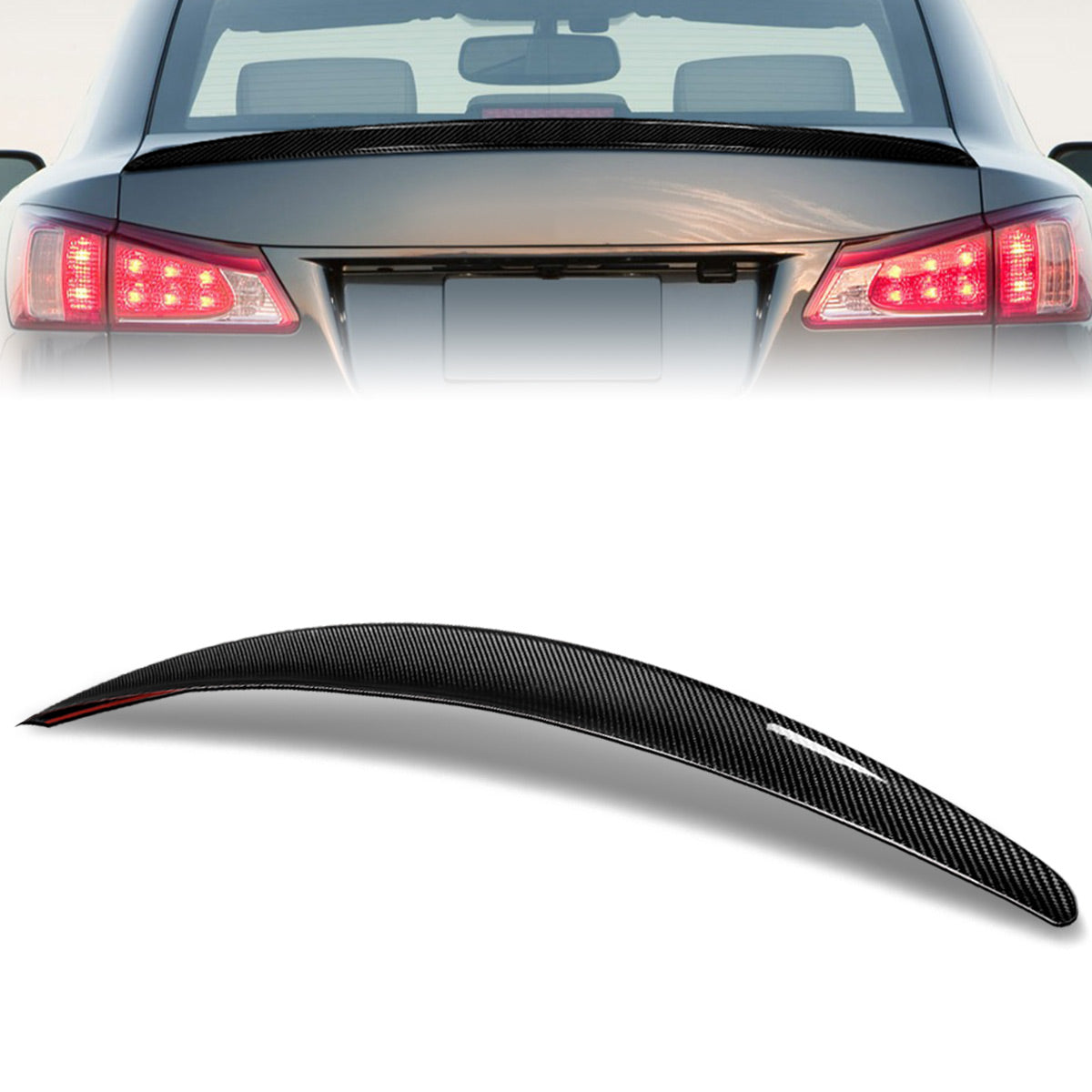 Stay Tuned Performance, 06-13 Lexus IS250 / IS350 / 08-14 IS-F Sedan STP-Style Trunk Lid Spoiler - Carbon Fiber