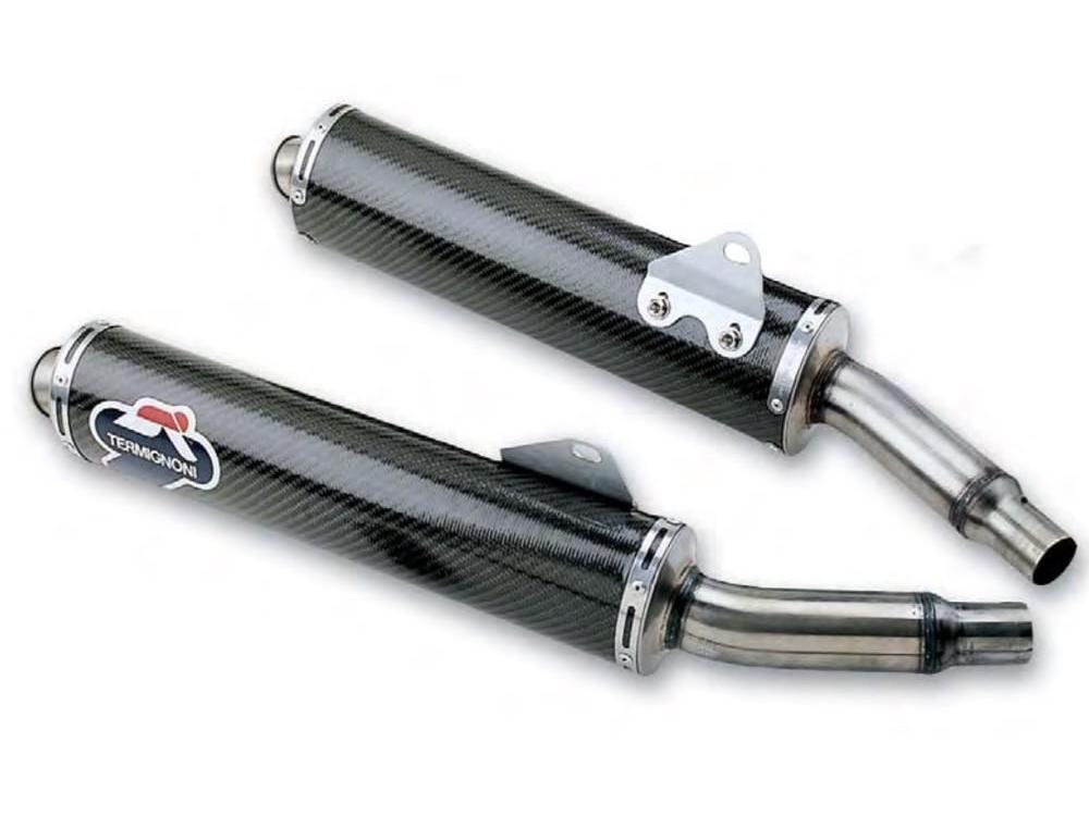 Termignoni, 069CR - TERMIGNONI Ducati Monster Carbon Dual Slip-on Exhaust (racing)