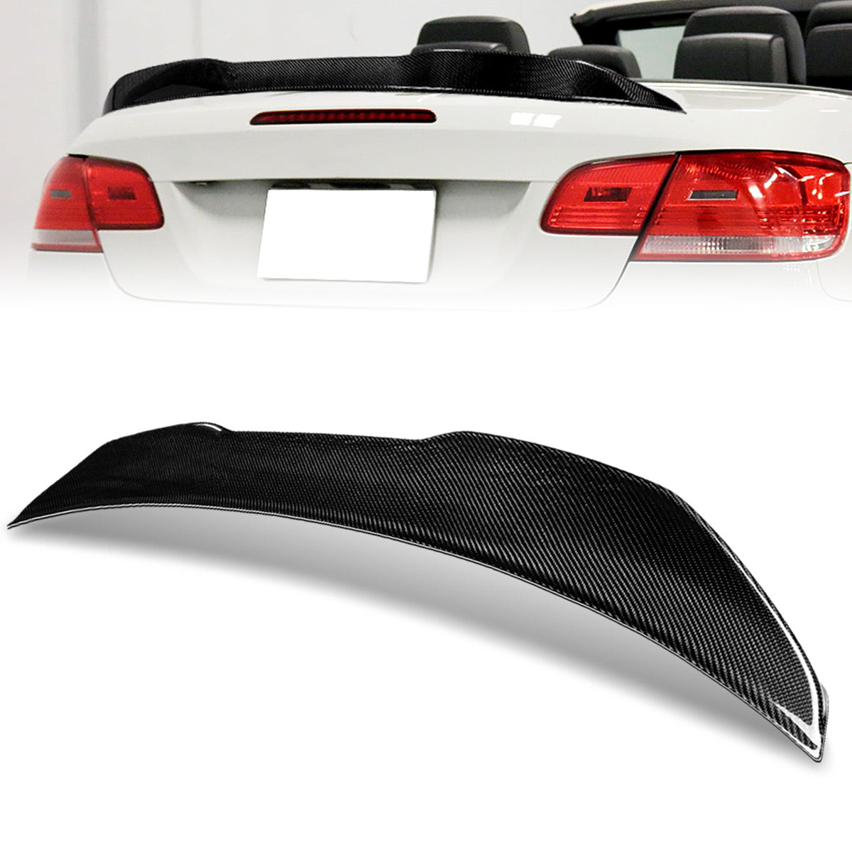 Stay Tuned Performance, 07-13 BMW 328i 335i M3 E92 Coupe PSM-Style Rear Trunk Lid Spoiler - Carbon Fiber