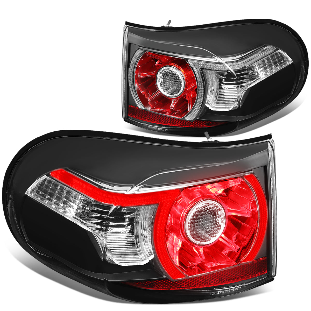 Nuvision Lighting, 07-14 Toyota FJ Cruiser Rear Brake Tail Lights - with LED Running Strip