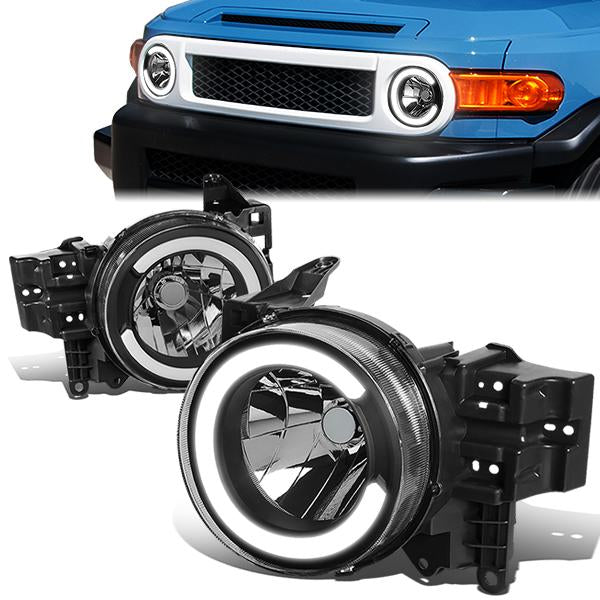 Nuvision Lighting, 07-14 Toyota Fj Cruiser LED DRL Headlights - Black Housing