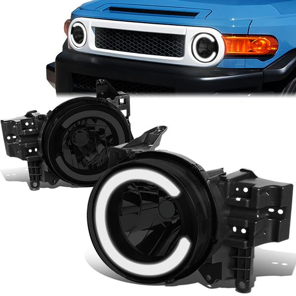 Nuvision Lighting, 07-14 Toyota Fj Cruiser LED DRL Headlights - Tinted Housing