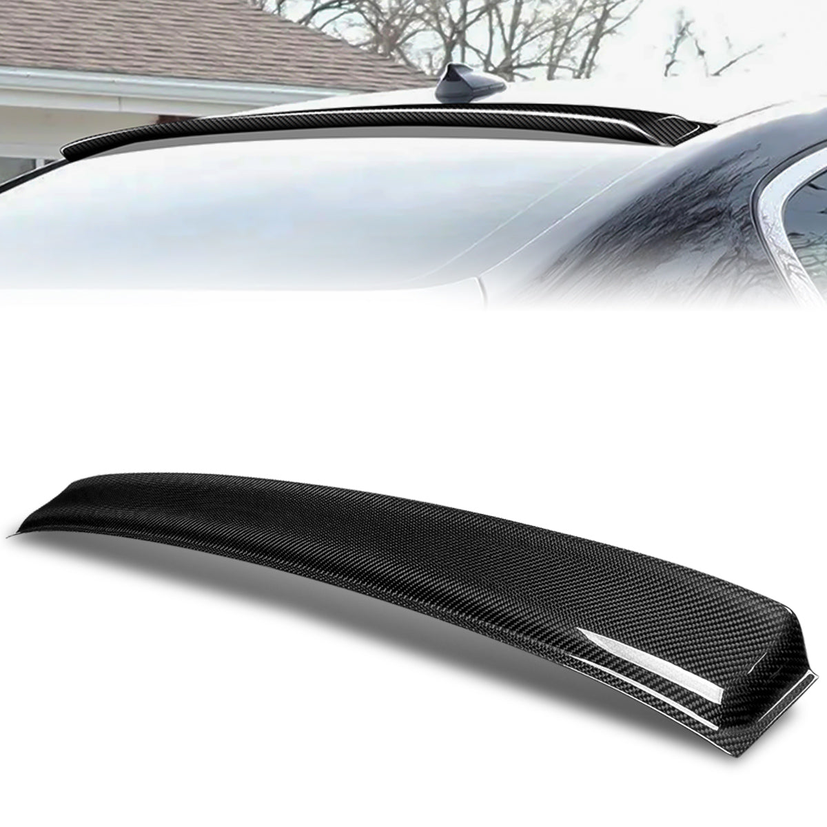 Stay Tuned Performance, 07-15 Infiniti G25 / G35 / G37 / Q40 Sedan Rear Window Roof Spoiler - Carbon Fiber