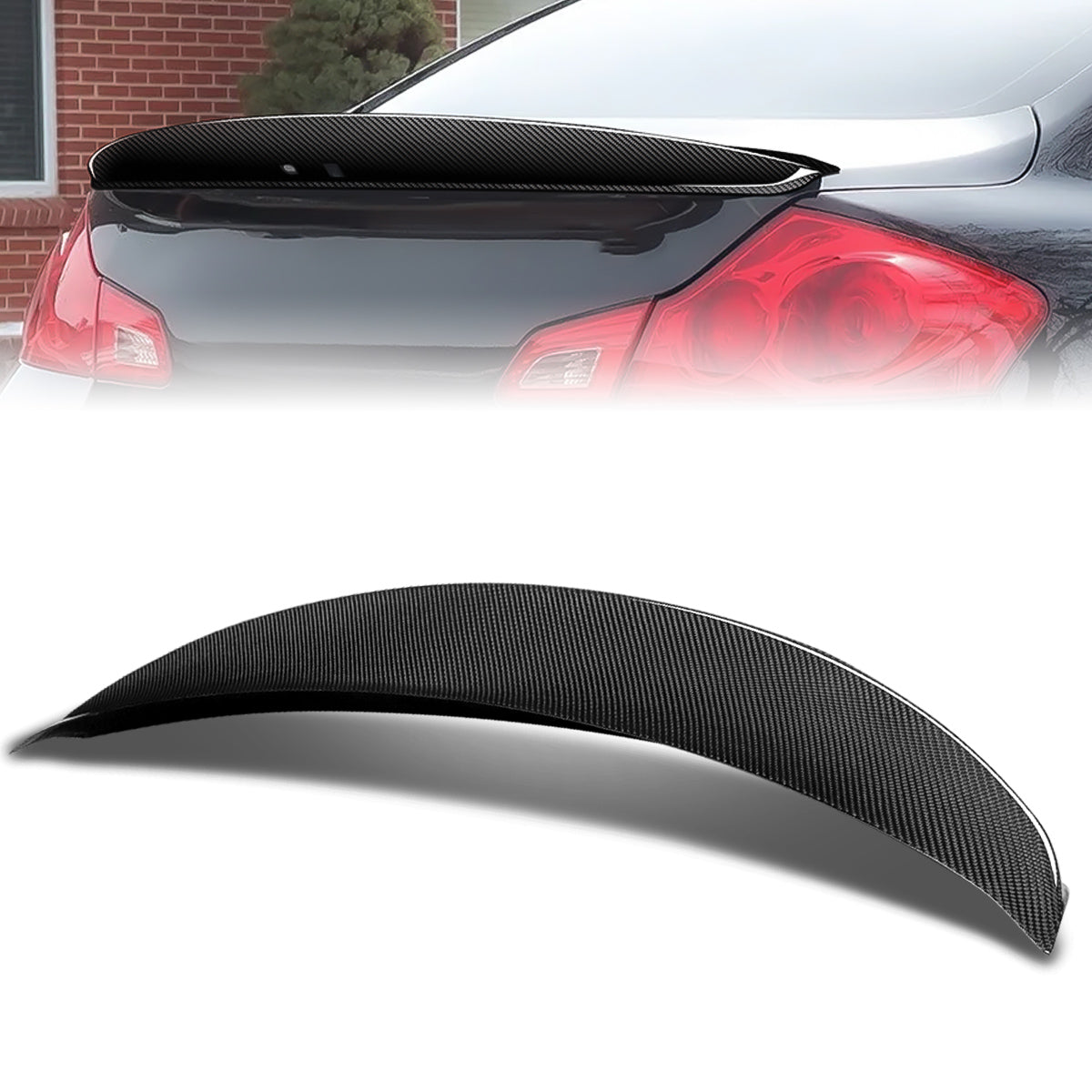 Stay Tuned Performance, 07-15 Infiniti G25 / G35 / G37 / Q40 Sedan Sport-Style Trunk Lid Spoiler - Carbon Fiber